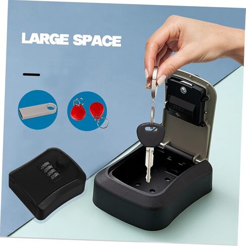STOBOK 3pcs Lockbox for Keys Outdoor Key Lock Box Wall Mount Plastic Combination Lock in Saudi Arabia