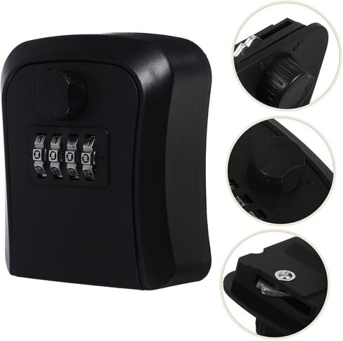 STOBOK 3pcs Lockbox for Keys Outdoor Key Lock Box Wall Mount Plastic Combination Lock in Saudi Arabia