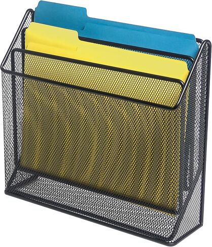 Office Depot Brenton Studio™ Metro Mesh 3-Tier Organizer, 11 1/2" H x 12 3/4" W x 3 1/2" D, Black in Saudi Arabia