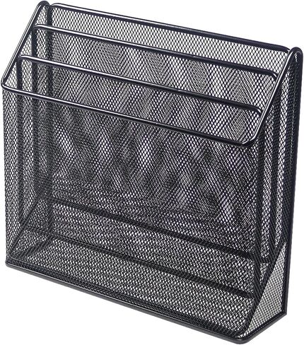 Office Depot Brenton Studio™ Metro Mesh 3-Tier Organizer, 11 1/2" H x 12 3/4" W x 3 1/2" D, Black in Saudi Arabia