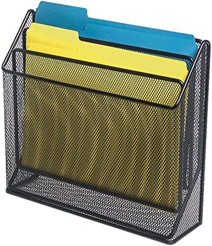 Office Depot Brenton Studio™ Metro Mesh 3-Tier Organizer, 11 1/2" H x 12 3/4" W x 3 1/2" D, Black in Saudi Arabia