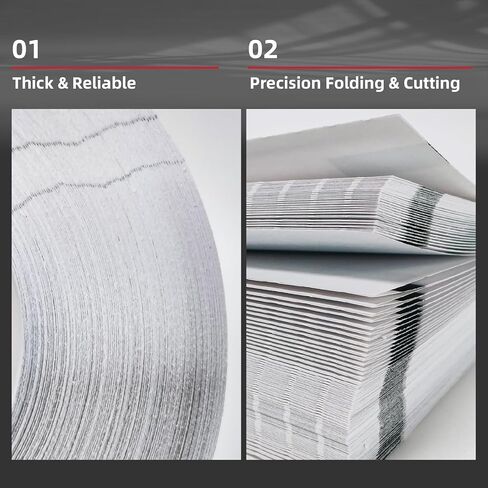 ورق طابعة حرارية HUOJI مقاس 8.5 × 11 (100 ورقة)، مقاس حرف أمريكي، ورق حراري سريع الجفاف، متوافق مع الطابعة المحمولة in Kuwait