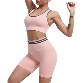 طقم نسائي للتمرين مكون من قطعتين حمالة صدر رياضية لرفع المؤخرة واللباس الداخلي، ملابس رياضية، ملابس للتمرين in Kuwait