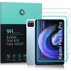 واقي شاشة Ibywind لجهاز Xiaomi Pad 6/Xiaomi Pad 6 Pro (11 بوصة)، مع قطعتين من الزجاج المقوى [قارئ بصمات الأصابع، سهل التركيب] in Kuwait