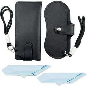 2Pack Glasses Storage Case Set Leather Eyeglass Case with Lanyard Portable Sunglasses Case in Saudi Arabia