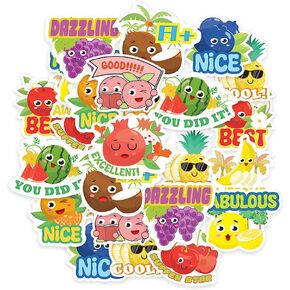 120PCS Scratch and Sniff Stickers for Teens, Large Scented Smelly Fruits Reward Stickers, Motivational Incentive Fun Decals with Positive Words for Students Teachers Chart School Supplies, 12 Designs in Kuwait