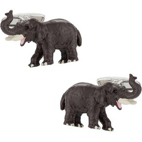 أزرار أكمام على شكل فيل أفريقي من Cuff-Daddy مع صندوق هدايا لعرض السفر in Kuwait