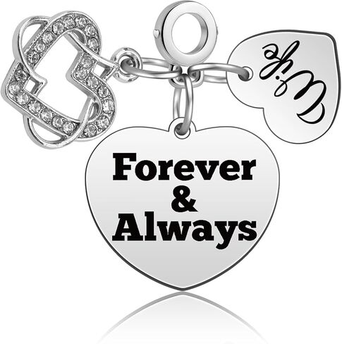 Wife Gifts from Husband Pendant Charm Romantic Birthday Gifts for Wife Charms for Bracelets Necklaces Anniversary Valentines Day Gift for Her Dangle Bead Charms Mother's Day Jewelry Gift for Women in Saudi Arabia