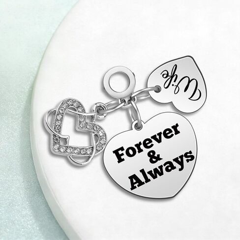 Wife Gifts from Husband Pendant Charm Romantic Birthday Gifts for Wife Charms for Bracelets Necklaces Anniversary Valentines Day Gift for Her Dangle Bead Charms Mother's Day Jewelry Gift for Women in Saudi Arabia