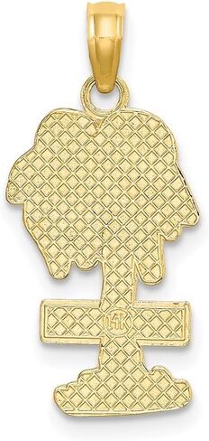 14K Yellow Gold HAWAII Palm Tree Charm in Saudi Arabia