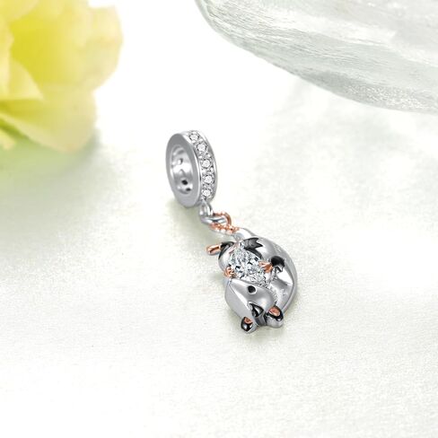 Possum Charm 925 فضة مجوهرات بأشكال حيوانات Opossum Charm للأساور Possum هدايا مجوهرات للنساء in Saudi Arabia