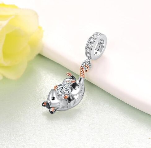 Possum Charm 925 فضة مجوهرات بأشكال حيوانات Opossum Charm للأساور Possum هدايا مجوهرات للنساء in Saudi Arabia