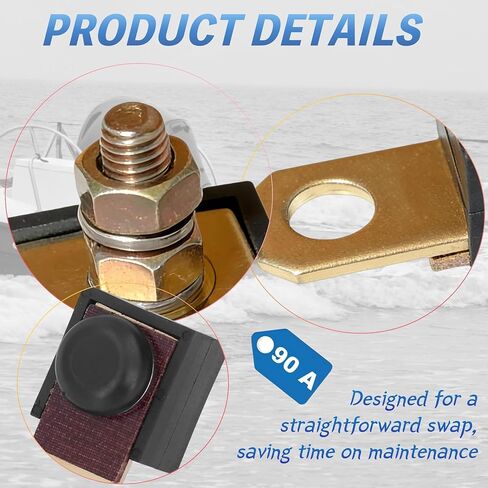 فيوز بدء تشغيل 90 أمبير لمحركات MerCruiser Mercury Marine 3.0L 4.3L 5.7L 350 MAG 7.4L 8.2L بديل مباشر لـ 88-79023A91 18-8220 9-15510 in Kuwait