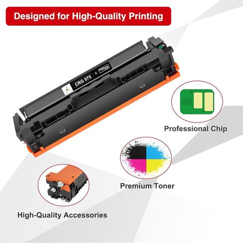 075 مجموعة خرطوشة الحبر 075H LBP646Cdw MF665CDW MF662CDW متوافقة مع Canon Color ImageCLASS MF660c MF663Cdw MF660 LBP647Cdw LBP640c LBP640 حبر طابعة عالي الإنتاجية 4 عبوات (أسود سماوي أصفر أرجواني) in Kuwait