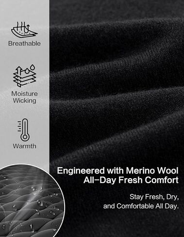 حزمة تزلج شتوية من صوف ميرينو للنساء - طبقة أساسية متوسطة الوزن مجموعة علوية وسفلية حرارية + قناع وجه برقبة من صوف ميرينو 12 اتجاهًا، ماص للرطوبة ودافئ in Kuwait