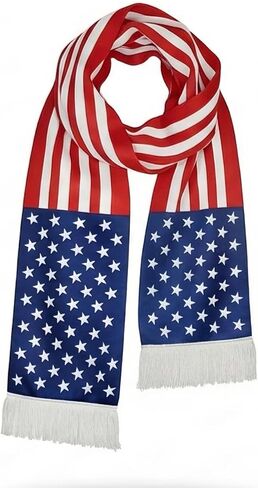 American Flag Scarf Women Men Soft Floral Print Shawl Chiffon Sheer Scarf 55.1 * 6.7 inch in Saudi Arabia