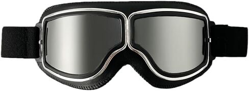 Foldable Retro Pilot Motorcycle Goggles - Half Helmet Compatible Design for Men & Women with Wind & Dust Protection in Saudi Arabia