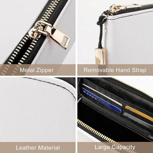 Long Wallet Waterproof PU Zipper Wallets, Dahlia Flower Printed Large Capacity Ladies Travel Purse WristletTravle Wallet in Saudi Arabia
