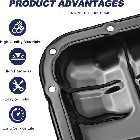 Lower Engine Oil Pan Sump with Drain Plug Compatible with Toyota Corolla L4 1.8L Sedan 2009-2019, Prius V L4 1.8L Wagon 2012-2018, Scion iM L41.8L Hatchback 2016 etc, Replace OE# 264-324 in Saudi Arabia