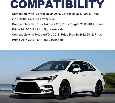 Lower Engine Oil Pan Sump with Drain Plug Compatible with Toyota Corolla L4 1.8L Sedan 2009-2019, Prius V L4 1.8L Wagon 2012-2018, Scion iM L41.8L Hatchback 2016 etc, Replace OE# 264-324 in Saudi Arabia