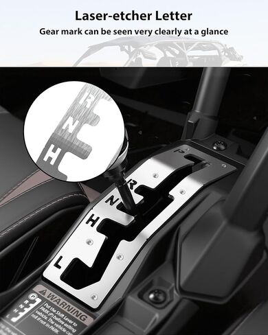 لوحة لوحة بوابة التحول السريع من KEWISAUTO لملحقات Can Am Maverick X3 MAX Turbo R XRS XRC XDS 2017-2025، لوحة ناقل الحركة المصنوعة من الفولاذ المقاوم للصدأ اللامع، استبدل OEM #7707900463، 707900644، 707000965 in Saudi Arabia