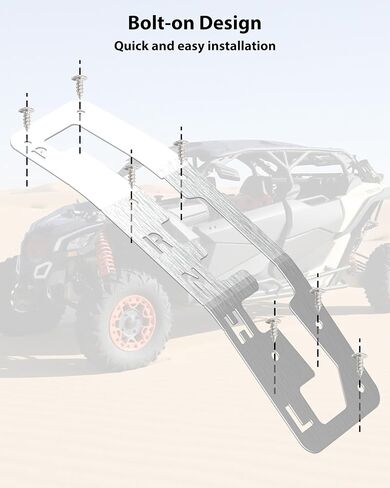 لوحة لوحة بوابة التحول السريع من KEWISAUTO لملحقات Can Am Maverick X3 MAX Turbo R XRS XRC XDS 2017-2025، لوحة ناقل الحركة المصنوعة من الفولاذ المقاوم للصدأ اللامع، استبدل OEM #7707900463، 707900644، 707000965 in Saudi Arabia