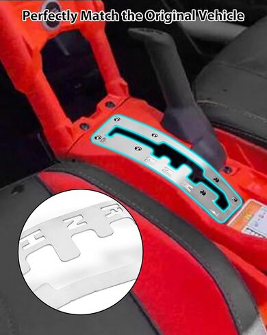 لوحة لوحة بوابة التحول السريع من KEWISAUTO لملحقات Can Am Maverick X3 MAX Turbo R XRS XRC XDS 2017-2025، لوحة ناقل الحركة المصنوعة من الفولاذ المقاوم للصدأ اللامع، استبدل OEM #7707900463، 707900644، 707000965 in Saudi Arabia