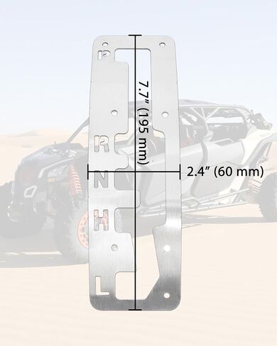 لوحة لوحة بوابة التحول السريع من KEWISAUTO لملحقات Can Am Maverick X3 MAX Turbo R XRS XRC XDS 2017-2025، لوحة ناقل الحركة المصنوعة من الفولاذ المقاوم للصدأ اللامع، استبدل OEM #7707900463، 707900644، 707000965 in Saudi Arabia