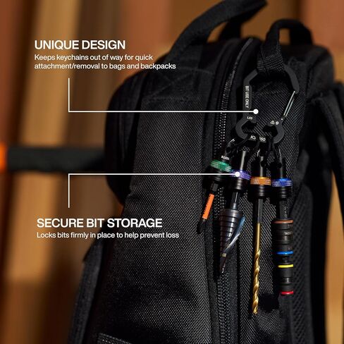 مجموعة سلسلة مفاتيح حامل لقم 5 قطع من كلاين تولز K33850، تنظم وتخزن لقم محرك سداسية مقاس 1/4 بوصة، ومرفق حلقة تسلق، وأشرطة ملونة لسهولة التعرف عليها in Kuwait