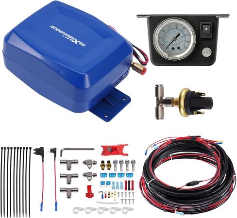 maXpeedingrods On Board Air Compressor System with Low Pressure Sensor Universal Air Compressor Kit for Trucks Vans in Saudi Arabia