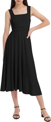 EXARUS Girls Dress Mini/Maxi Teen Padded Flowy Ruffle Ruched Swing Sleeveless Summer Dresses Graduation Dance 8-14Y in Saudi Arabia