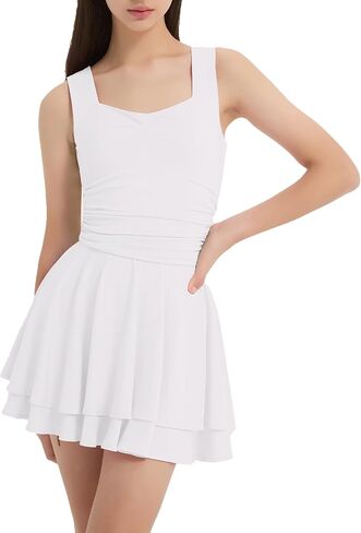 EXARUS Girls Dress Mini/Maxi Teen Padded Flowy Ruffle Ruched Swing Sleeveless Summer Dresses Graduation Dance 8-14Y in Saudi Arabia