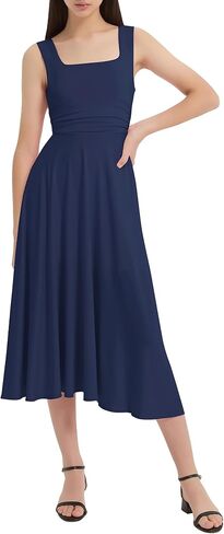 EXARUS Girls Dress Mini/Maxi Teen Padded Flowy Ruffle Ruched Swing Sleeveless Summer Dresses Graduation Dance 8-14Y in Saudi Arabia