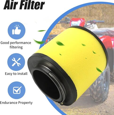 17254-HN5-670 Air Filter with Spark Plug Kit, Replacement for Honda Rancher 350 2000-2006 Replacement for Honda Foreman 400 450 1995-2004, Replaces 17254-HN1-000 in Saudi Arabia