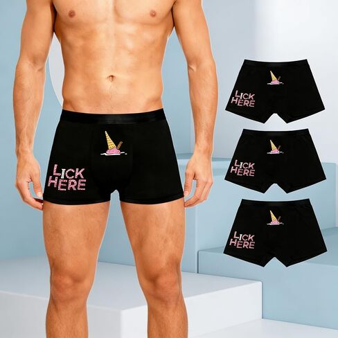 Mens Boxer Briefs, Funny Graphic Underwear, Stretch Trunk Style, Elastic Waistband, Smooth Feel Mens Underwear for Daily Wear in Saudi Arabia