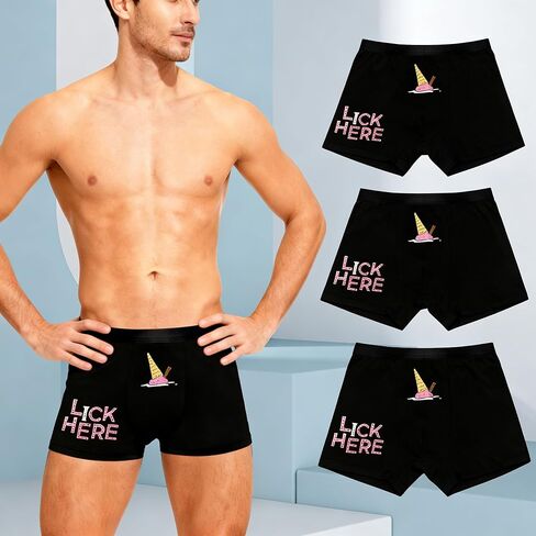 Mens Boxer Briefs, Funny Graphic Underwear, Stretch Trunk Style, Elastic Waistband, Smooth Feel Mens Underwear for Daily Wear in Saudi Arabia