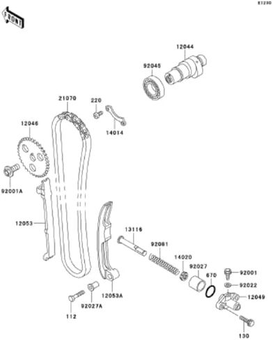 مجموعة عمود الحدبات تناسب كاواساكي بايو 300 KLF300B KLF 300B (1989-2005) in Saudi Arabia