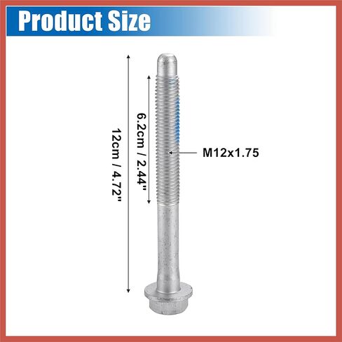 ACROPIX 11519402 4 قطعة مسمار تثبيت جسم الكابينة الجديد، 10.9 درجة من الفولاذ الطري، M12x1.75x120، يناسب قطع غيار السيارات شيفروليه سيلفرادو 1500 4.3L، 4.8L، 5.3L، 6.0L 2004-2007 in Saudi Arabia