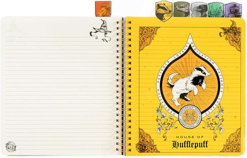 CON*QUEST Conquest Journals Harry Potter Sorting Hat Tabbed Journal، 6 فواصل فريدة، علامات تبويب على شكل هوجورتس، غطاء بلاستيكي متين، 144 صفحة مسطرة، ورق كريمي ممتاز 100 جرام في المتر المربع، مرخص رسميًا in Saudi Arabia