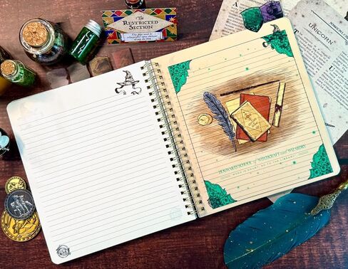 CON*QUEST Conquest Journals Harry Potter Sorting Hat Tabbed Journal، 6 فواصل فريدة، علامات تبويب على شكل هوجورتس، غطاء بلاستيكي متين، 144 صفحة مسطرة، ورق كريمي ممتاز 100 جرام في المتر المربع، مرخص رسميًا in Saudi Arabia