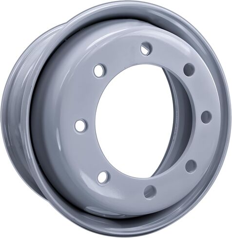 eCustomrim Trailer Wheel Dual 17.5X6.75 8 Lug On 275mm 8.77" Hub Piloted +/-5.59 Offset Silver Dually Rim in Saudi Arabia