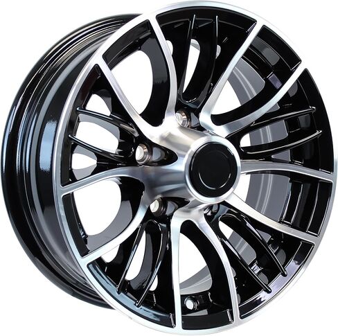 eCustomrim Aluminum Trailer Wheel 15X5 15 Inch Evolution Black 5 Lug On 4.5 Inch Center Rim in Saudi Arabia
