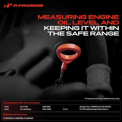A-Premium Engine Oil Dipstick Compatible with Ford F-150 F150 2015-2021, Mustang 2014-2023 5.0L, Engine Oil Measuring Rod Dip Stick in Saudi Arabia