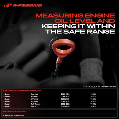 A-Premium 4.0L Engine Oil Dipstick Compatible with Nissan Frontier 2005-2019, Pathfinder 2005-2012, NV1500 NV2500 NV3500 2012-2021, Xterra 2005-2015, Engine Oil Measuring Rod Dip Stick in Saudi Arabia