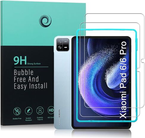 واقي شاشة Ibywind لجهاز Xiaomi Pad 6/Xiaomi Pad 6 Pro (11 بوصة)، مع قطعتين من الزجاج المقوى [قارئ بصمات الأصابع، سهل التركيب] in Kuwait