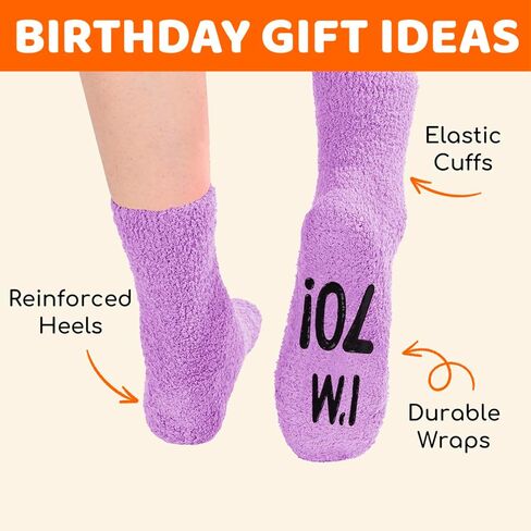 HAPPYPOP Birthday Gifts for Women - Novelty Socks for 60 70 80 Year Olds in Saudi Arabia