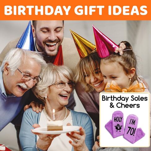 HAPPYPOP Birthday Gifts for Women - Novelty Socks for 60 70 80 Year Olds in Saudi Arabia