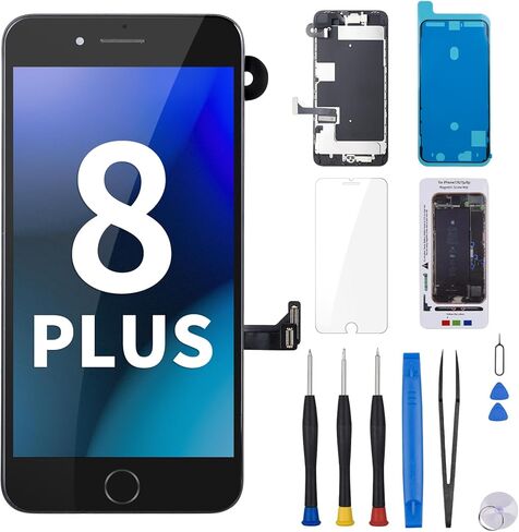 for iPhone 8 Plus Screen Replacement with Home Button 5.5" Black in Kuwait