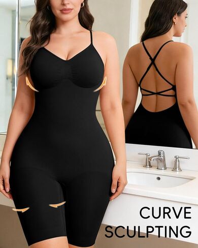 Backless Full Body Shapewear for Women with Tummy Control, Seamless Sculpting Bodysuit for Daily and Workouts in Saudi Arabia