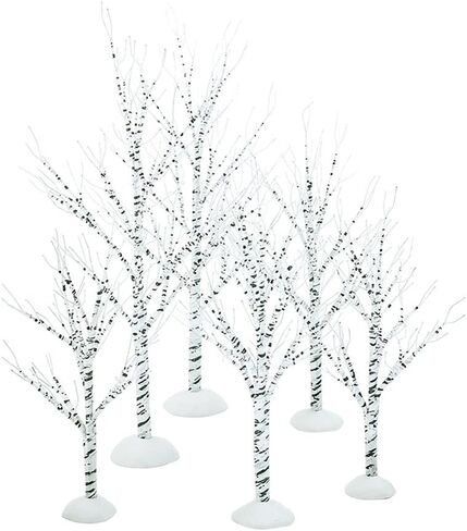Department 56 Village Accessories Winter Birch Tree Figurine Set, Sizes Vary, Multicolor in Saudi Arabia